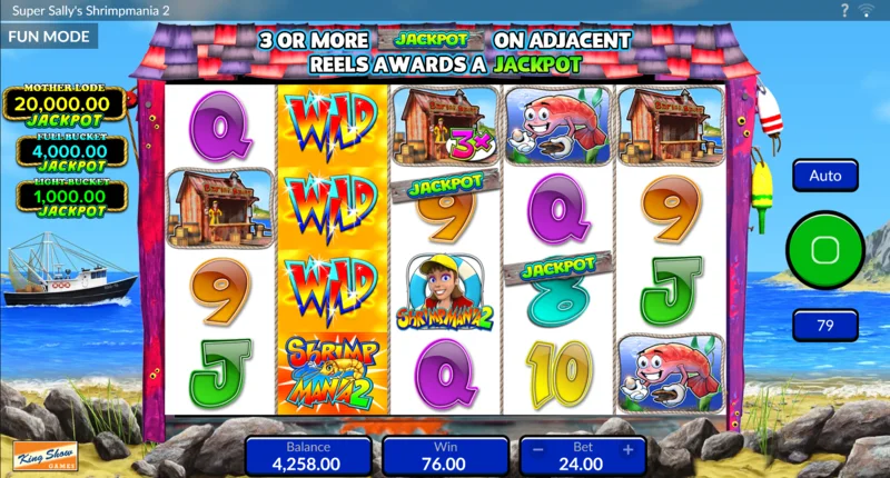 Super Sally's Shrimpmania 2 — Expanding Symbol izvietoja Wild pa visu rulli